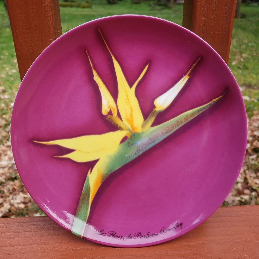 2003 (4) Givenchy Les Fleurs de Parfums Givenchy Porcelain Flower Plates- 8.25